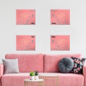 Bracket Turnament Quadranter Roter Pfeil Bilderwand Sets (Wohnzimmer)