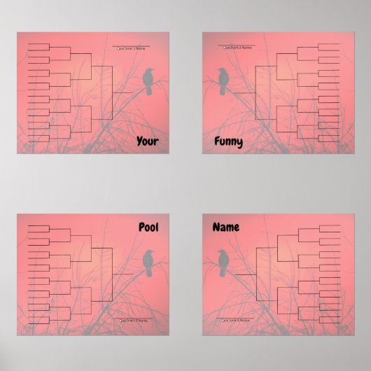 Bracket Turnament Quadranter Roter Pfeil Bilderwand Sets (Vorderseite)
