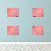 Bracket Turnament Quadranter Roter Pfeil Bilderwand Sets (Holzboden)