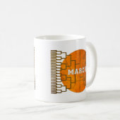 Bracketology März Basketball Wahnsinn Kaffeetasse (VorderseiteRechts)