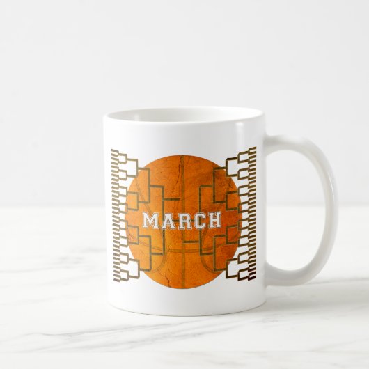 Bracketology März Basketball Wahnsinn Kaffeetasse (Rechts)
