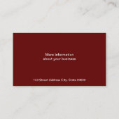 Brackets Crimson Red Visitenkarte (Rückseite)