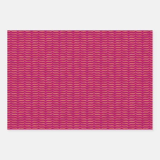 Brackets für goldfarbene Foilen - rosafarbene Hint Geschenkpapier Set (Vorderseite)