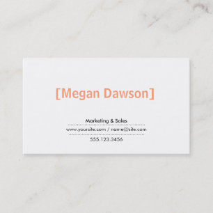 Brackets (Lachs) Visitenkarte