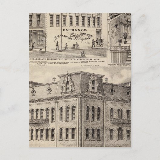 Brackett's Block, Minnesota Postkarte (Vorderseite)