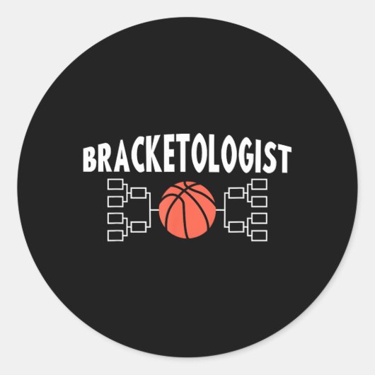 Bracologist Basball Turnier Wahnsinn Runder Aufkleber (Vorderseite)