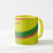 BRAD ~ Hellrotes, grünes Fraktal ~ Tasse (VorderseiteRechts)