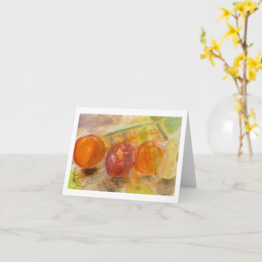 Brad Hines Fruit in Pastel Notecards Karte (Gelbe Blume)