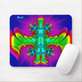 BRAD ~ Zany Hot Red, Green, Blue and Yellow ~ Mousepad (Mit Mouse)