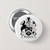 Bradbury-Familienwappen Button (Vorne & Hinten)