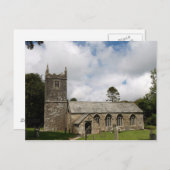 Braddock Church Cornwall England Postkarte (Vorne/Hinten)