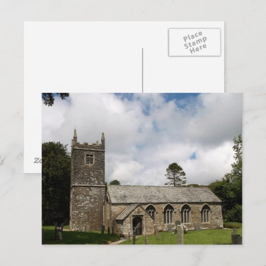 Braddock Church Cornwall England Postkarte (Vorne/Hinten)