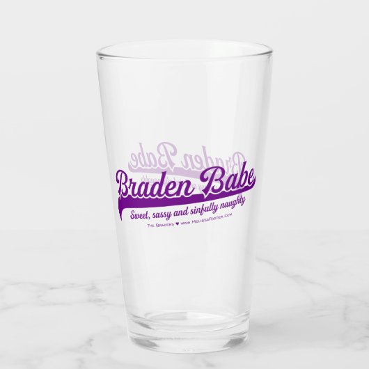 Braden Babe Trinkglas Glas (Rückseite)