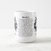 Braden, der Ursprung, die Bedeutung und das Wappen Kaffeetasse (Mittel)