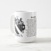 Braden, der Ursprung, die Bedeutung und das Wappen Kaffeetasse (Vorderseite Links)