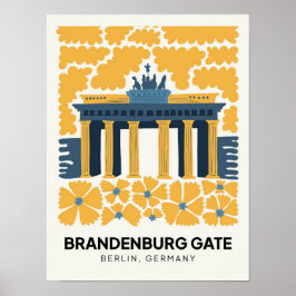 Bradenburger Tor Berlin abstrakte Reisemöglichkeit Poster