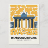 Bradenburger Tor Berlin abstrakte Reisemöglichkeit Postkarte (Vorderseite)