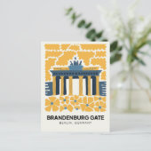 Bradenburger Tor Berlin abstrakte Reisemöglichkeit Postkarte (Stehend Vorderseite)
