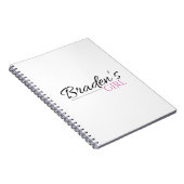 Bradens Girl 6.5" x 8.75" Notebook Notizblock (Rechte Seite)