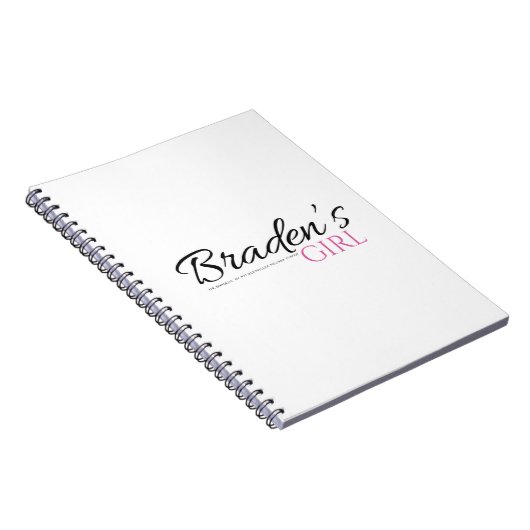 Bradens Girl 6.5" x 8.75" Notebook Notizblock (Rechte Seite)