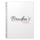 Bradens Girl 6.5" x 8.75" Notebook Notizblock (Vorderseite)