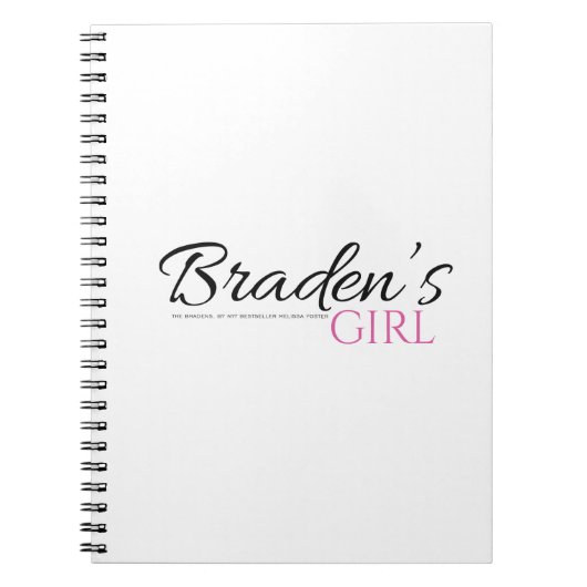 Bradens Girl 6.5" x 8.75" Notebook Notizblock (Vorderseite)