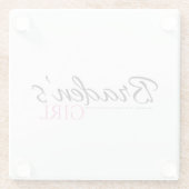 Bradens Girl mit schwarz-rosa Untersetzer (Rückseite)