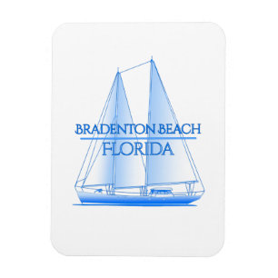 Bradenton Beach Coastal Nautical Sailing Magnet