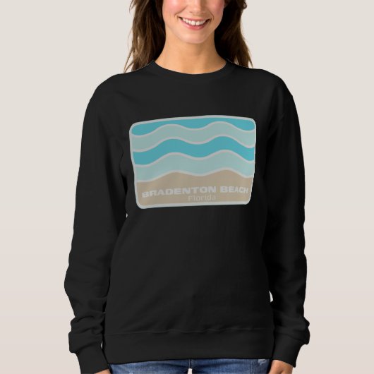 Bradenton Beach Florida Retro FL Waves Beach Souve Sweatshirt (Vorderseite)