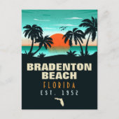Bradenton Beach Florida Retro Sunset Souvenirs Postkarte (Vorderseite)