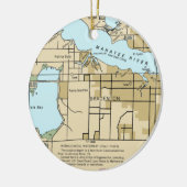 Bradenton FL Nautical Chart Keramik Ornament (Links)