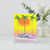 Bradenton Florida Classic Reiseplakat Postkarte (Stehend Vorderseite)