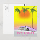 Bradenton Florida Classic Reiseplakat Postkarte (Vorne/Hinten)