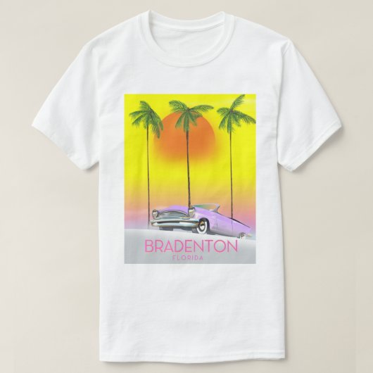 Bradenton Florida Classic Reiseplakat T-Shirt (Design vorne)