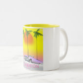 Bradenton Florida Classic Reiseplakat Zweifarbige Tasse (VorderseiteRechts)