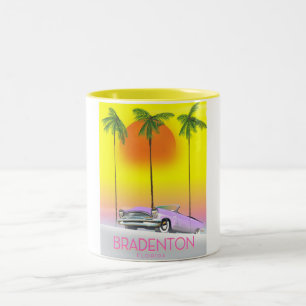 Bradenton Florida Klassiker-Autoreiseplakat Zweifarbige Tasse
