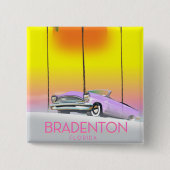 Bradenton Florida Oldtimer-Reiseposter Button (Vorderseite)