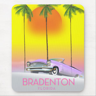 Bradenton Florida Oldtimer-Reiseposter Mousepad