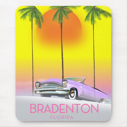 Bradenton Florida Oldtimer-Reiseposter Mousepad (Vorne)