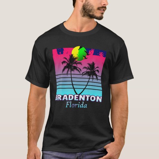 Bradenton Florida Retro Tshirt T Shirt (Vorderseite)