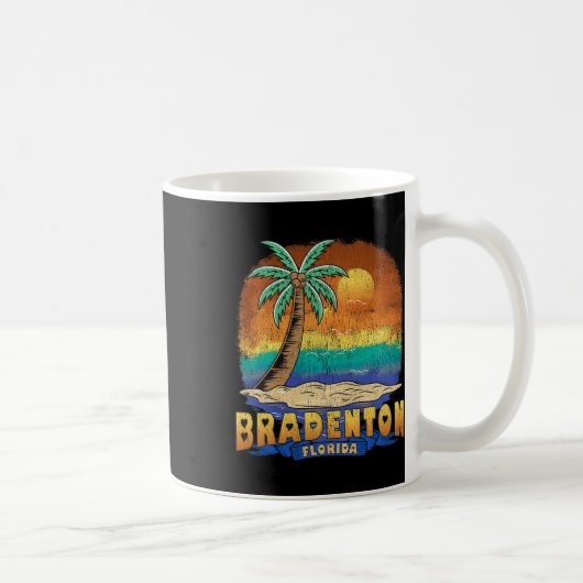 Bradenton Florida Vintag Distressed Souvenir Kaffeetasse (Rechts)