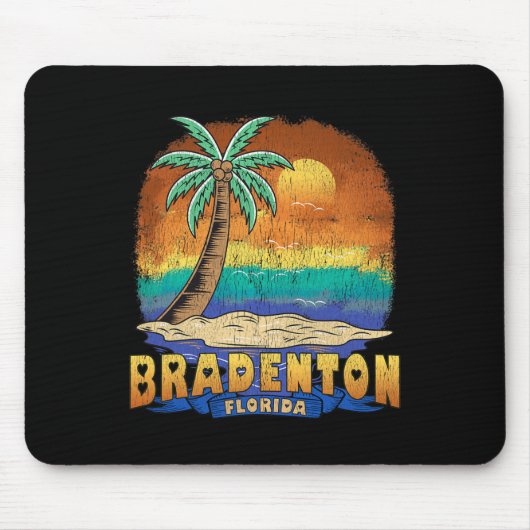 Bradenton Florida Vintag Distressed Souvenir Mousepad (Vorne)