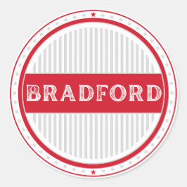 Bradford City Pride Emblem – English Identity Runder Aufkleber