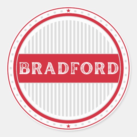 Bradford City Pride Emblem – English Identity Runder Aufkleber (Vorderseite)