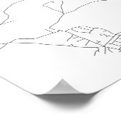 Bradford, England (schwarz auf weiß) Poster (Ecke)