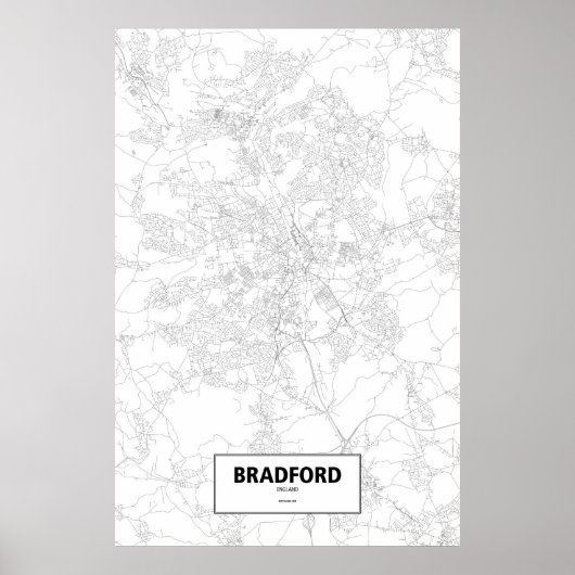 Bradford, England (schwarz auf weiß) Poster (Vorne)