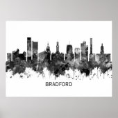 Bradford England Skyline BW Poster (Vorne)