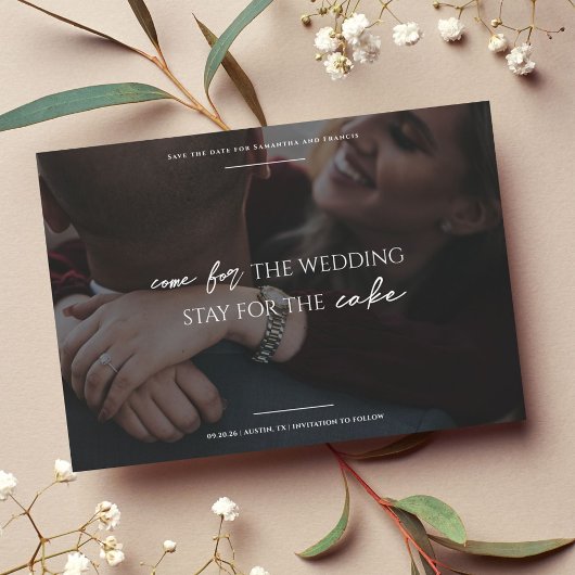 Bradford Modern Photo and Typography Wedding Save The Date