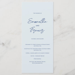 Bradford Modern Wedding Programm