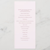 Bradford Modern Wedding Programm (Rückseite)